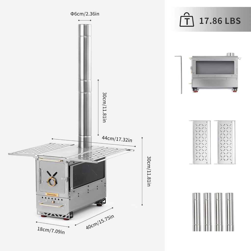 Icefield™ Tisch-Holzofen mit Schornstein